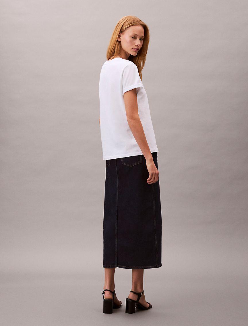 Denim Maxi Skirt  Product Image