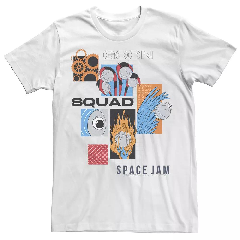 Men's Space Jam 2 Goon Squad Panel Collage Tee, Size: XL, White Product Image