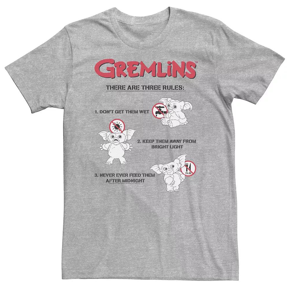 Big & Tall Gremlins There Are Three Rules Tee, Men's,  Product Image