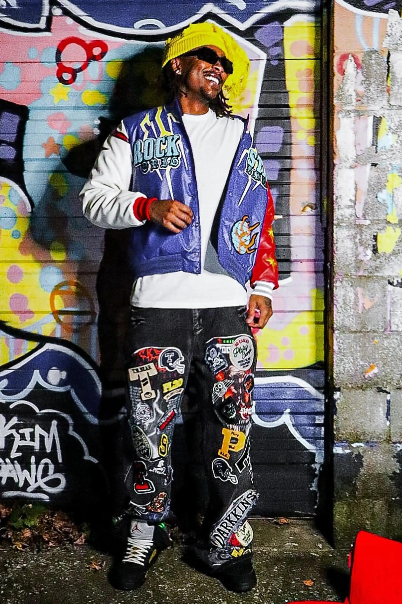 Berube Blue/Multi Varsity Jacket Male Product Image
