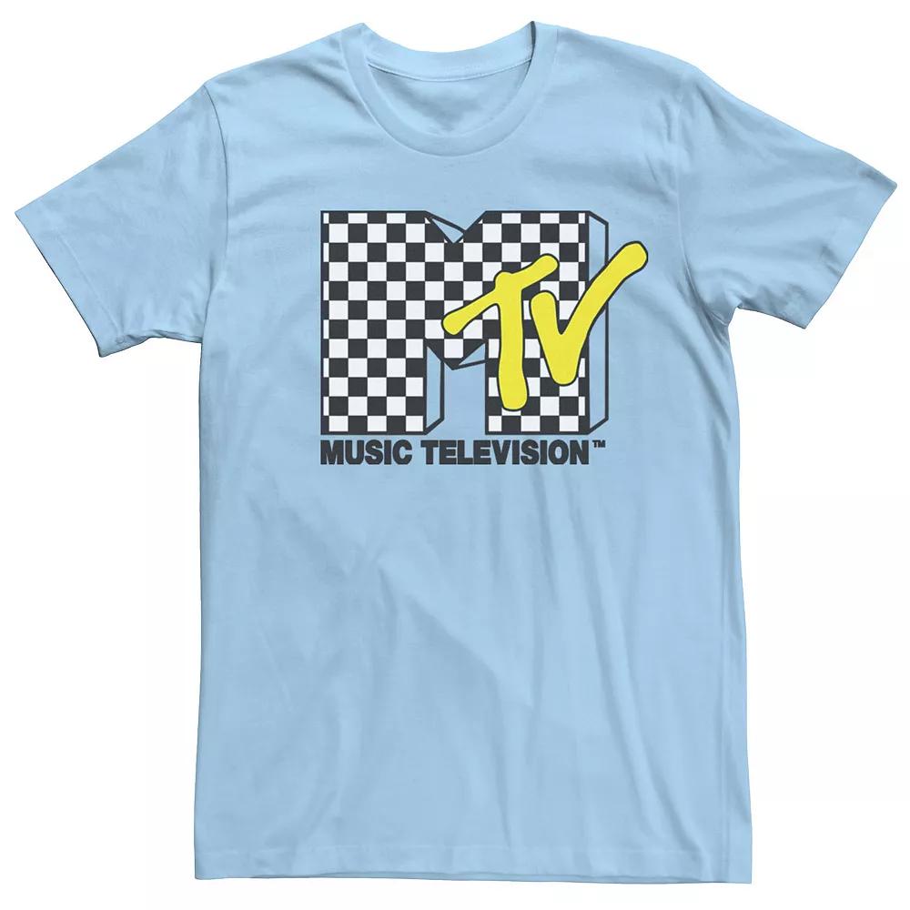 Men's MTV Black And White Checkered Logo Tee,  Product Image