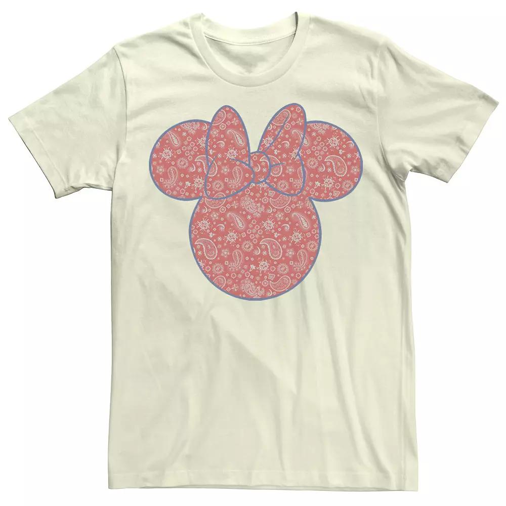 Disney's Mickey & Friends Minnie Red Paisley Fill Men's Tee, Size: 3XL, Natural Product Image