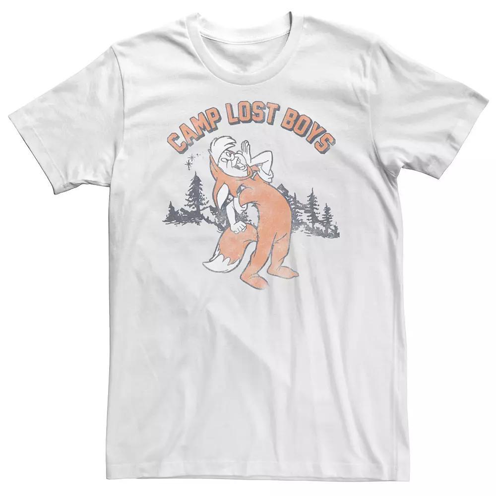 Big & Tall Disney Peter Pan Fox Slightly Camp Lost Boys Tee, Men's, Size: 4XL, White Product Image