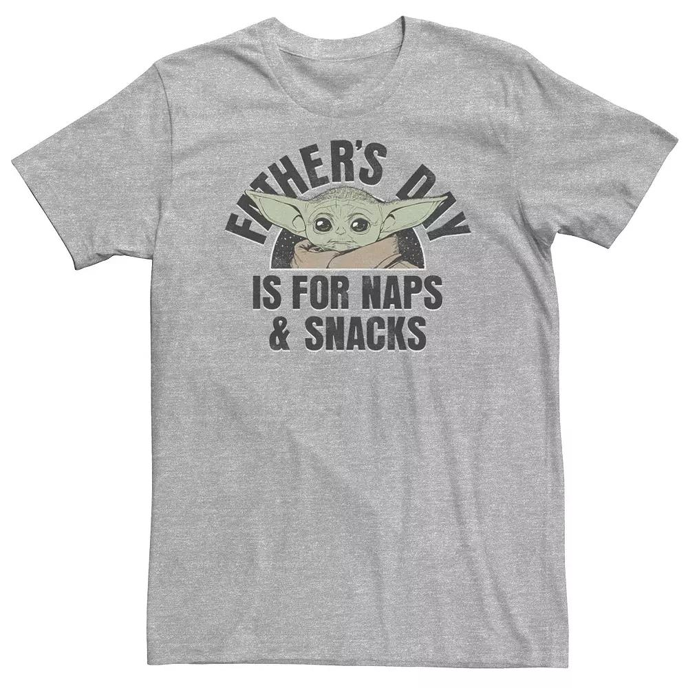 Big & Tall Star Wars: The Mandalorian "Father's Day Is For Naps & Snacks" Tee, Men's, Size: 4XL, Athletic Grey Product Image