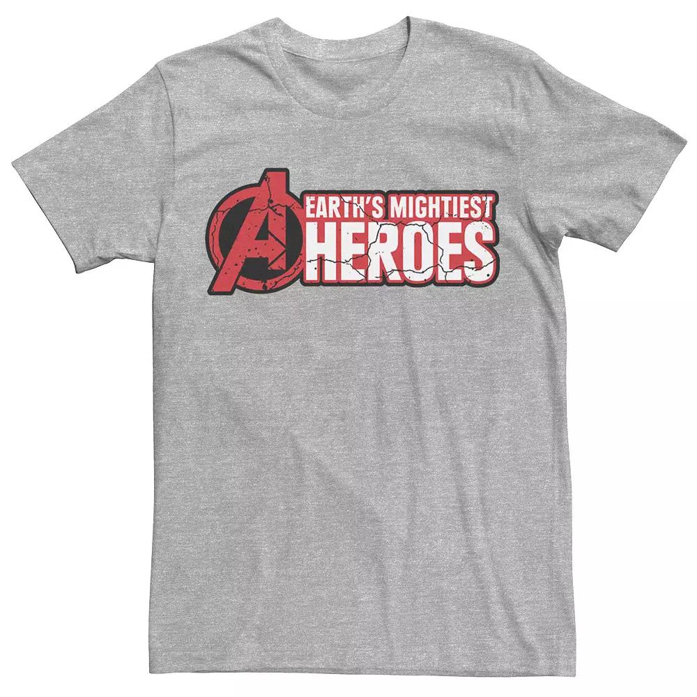 Men's Marvel Avengers Earth's Mightiest Heroes Chest Text Tee,  Product Image