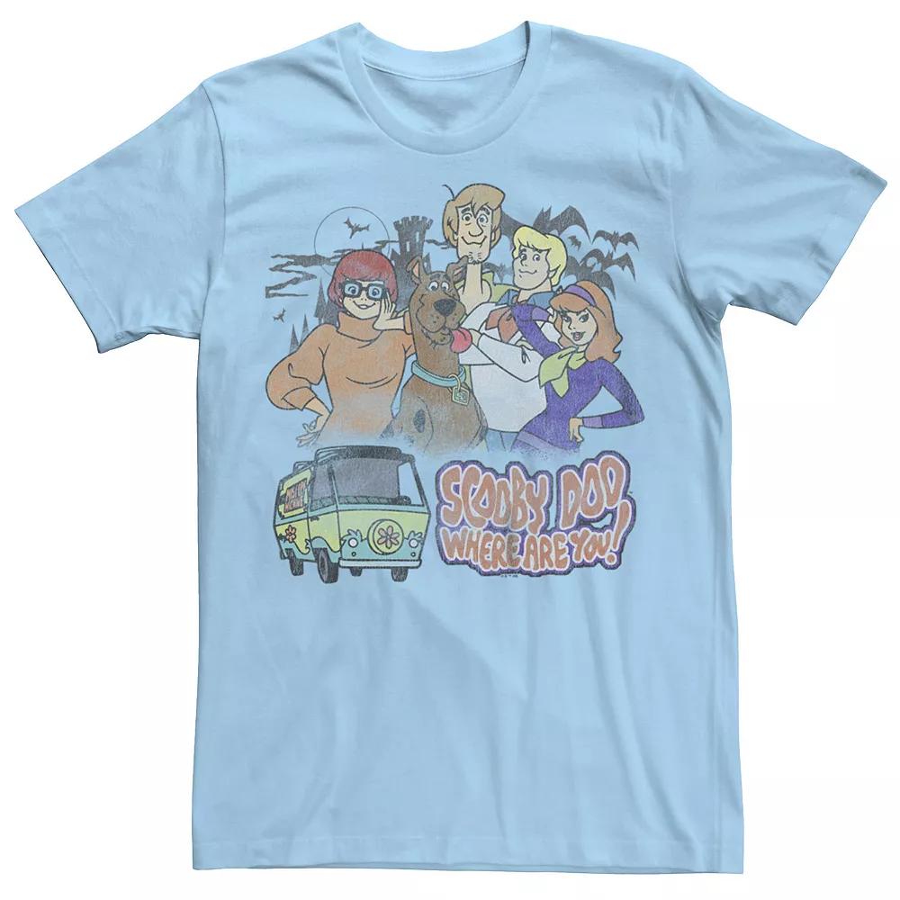 Men's Scooby-Doo Where Are You Poster Graphic Tee, Size: Medium, Light Blue Product Image