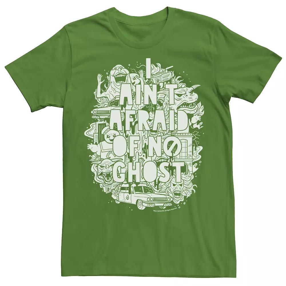 Men's Ghostbusters Ain't Afraid Collage Poster Graphic Tee,  Product Image