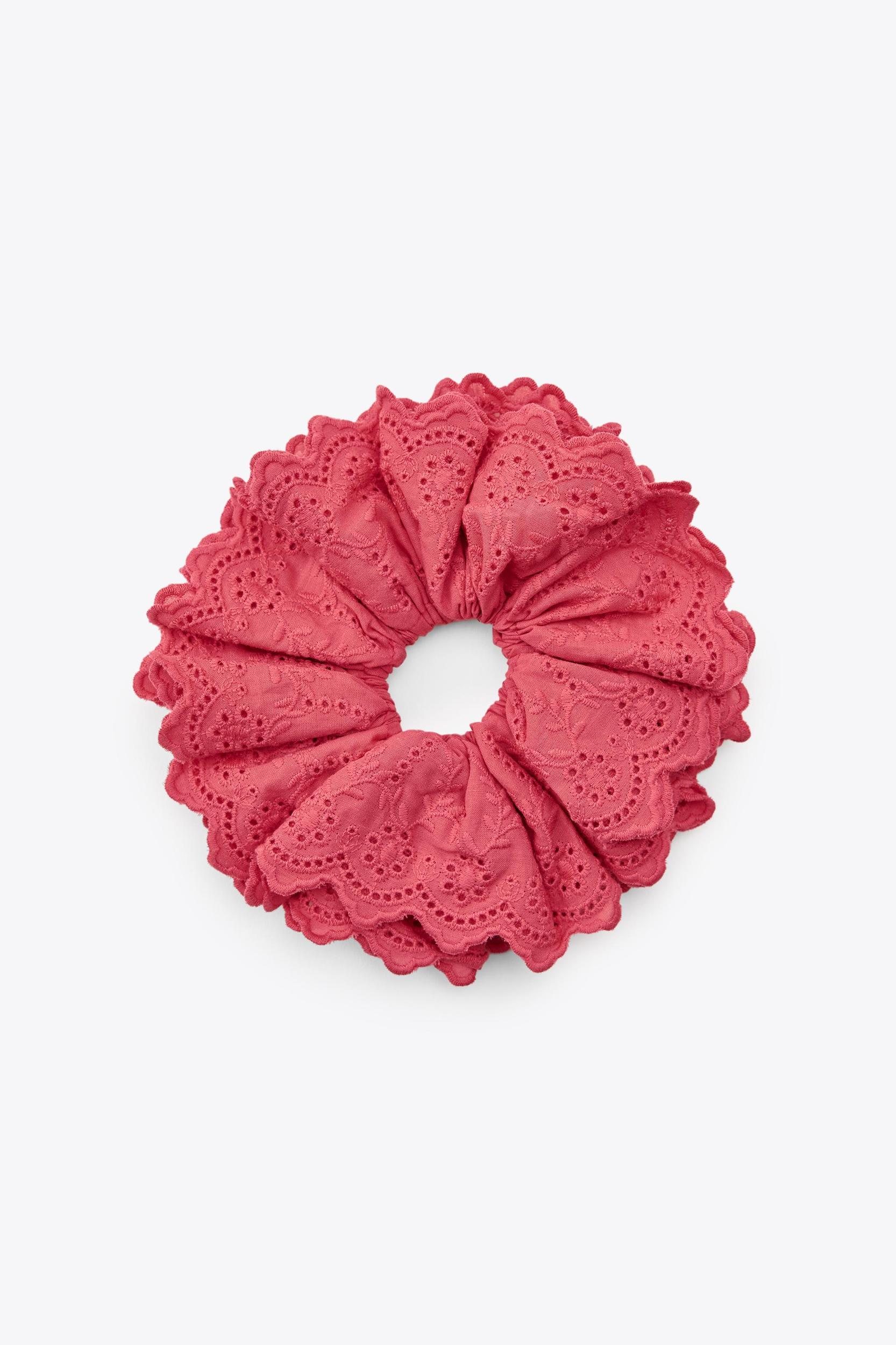EMBROIDERED COTTON MAXI SCRUNCHIE Product Image