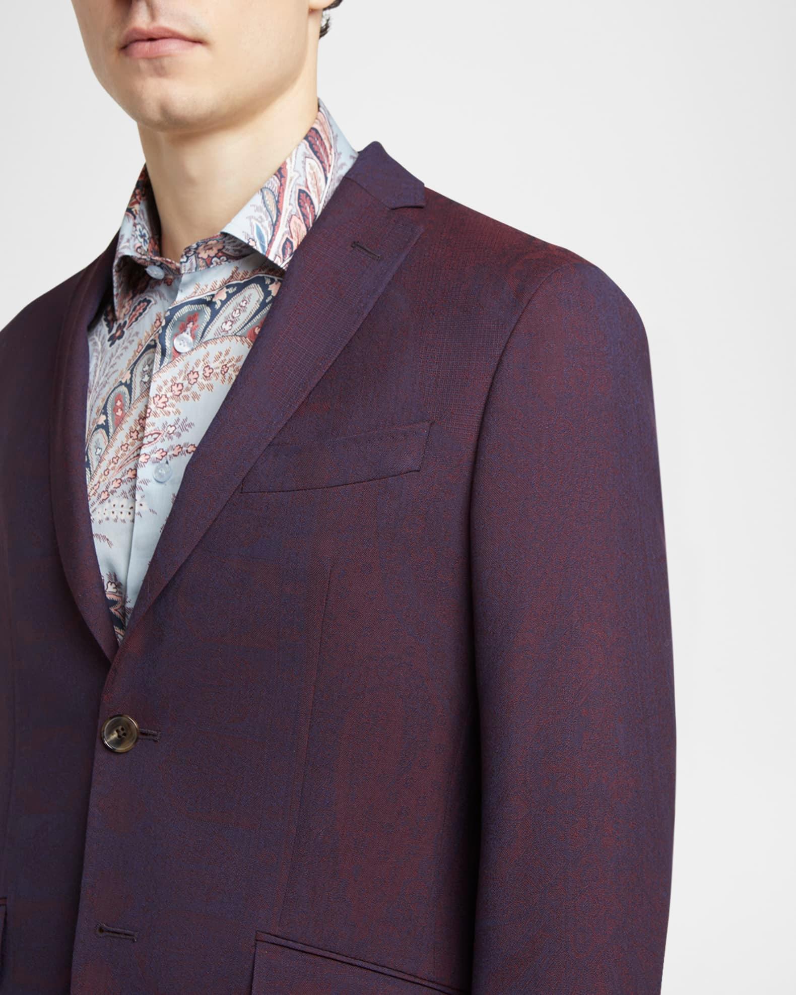 Men's Wool Jacquard Two-Button Sport Coat Product Image