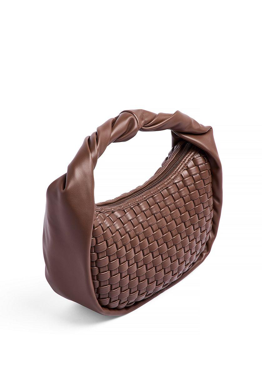 Twisted Handle Woven Handbag Product Image