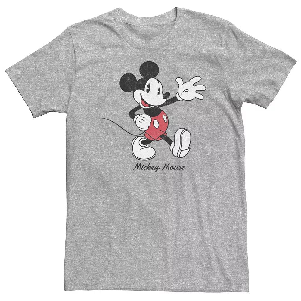 Disney's Mickey Mouse Big & Tall Cursive Text Circle Logo Tee, Men's,  Product Image