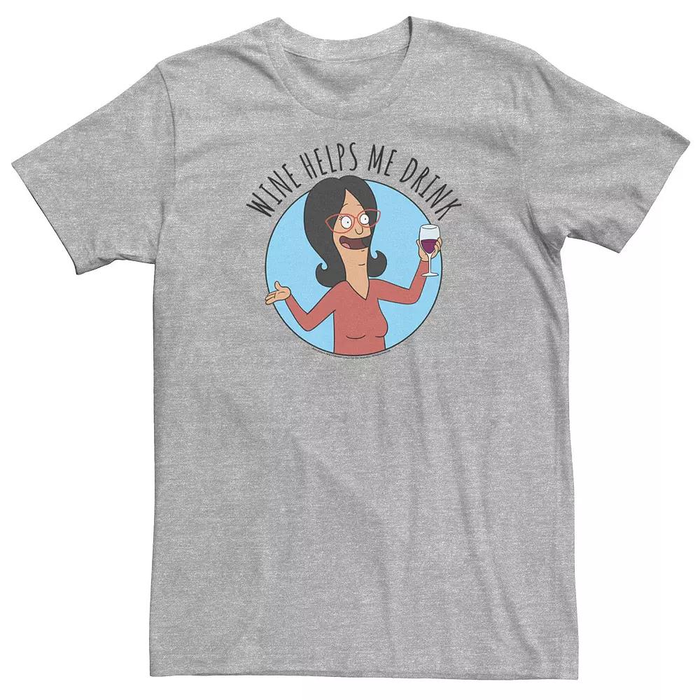 Big & Tall Bob's Burgers Linda Wine Helps Me Drink Tee, Men's,  Product Image