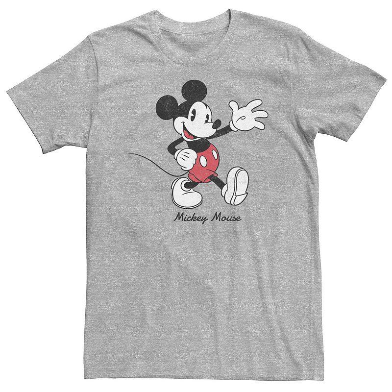 Disney's Mickey Mouse Big & Tall Cursive Text Circle Logo Tee, Men's,  Product Image