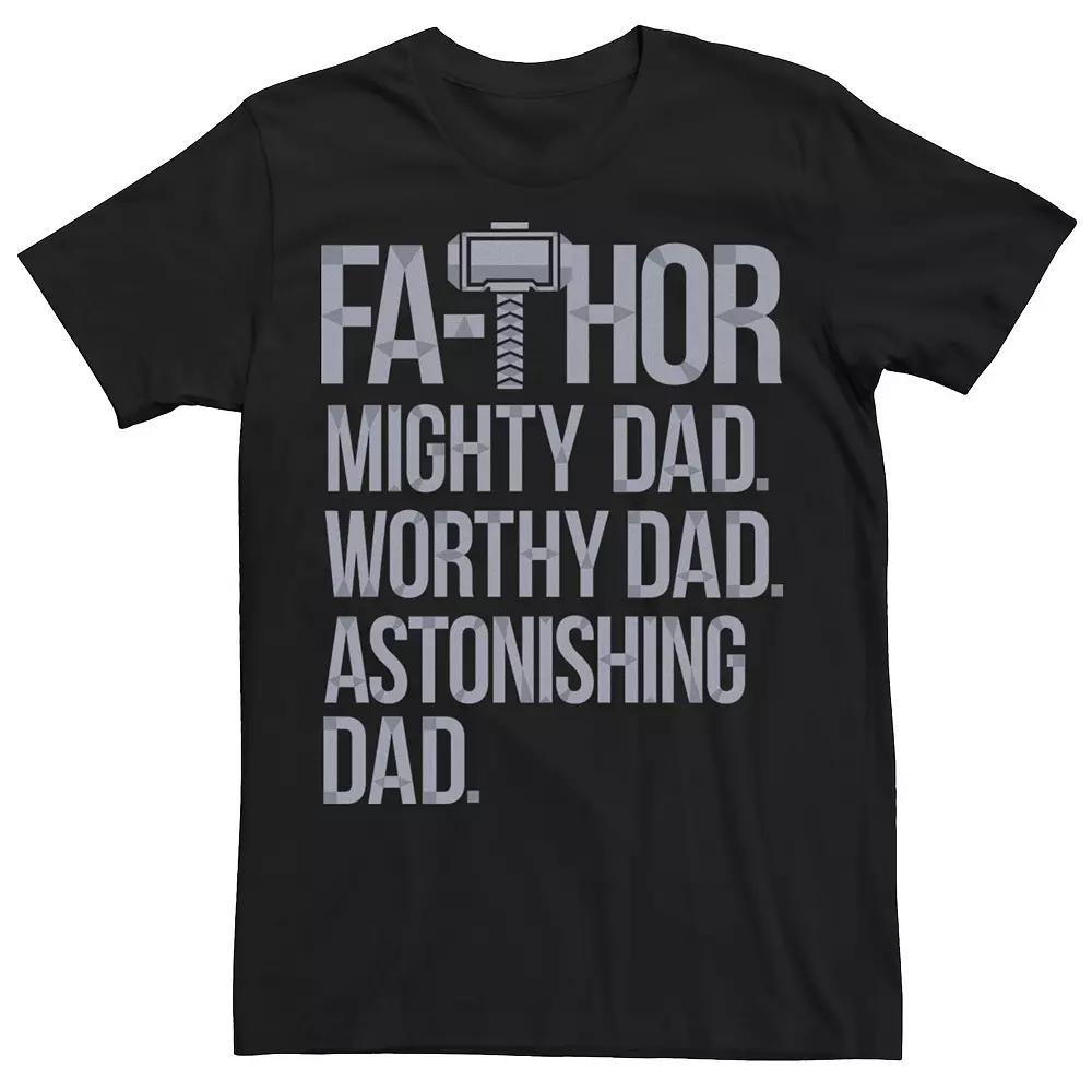 Men's Marvel Fa-Thor Mighty Worthy Astonishing Dad Father's Day Graphic Tee,  Product Image