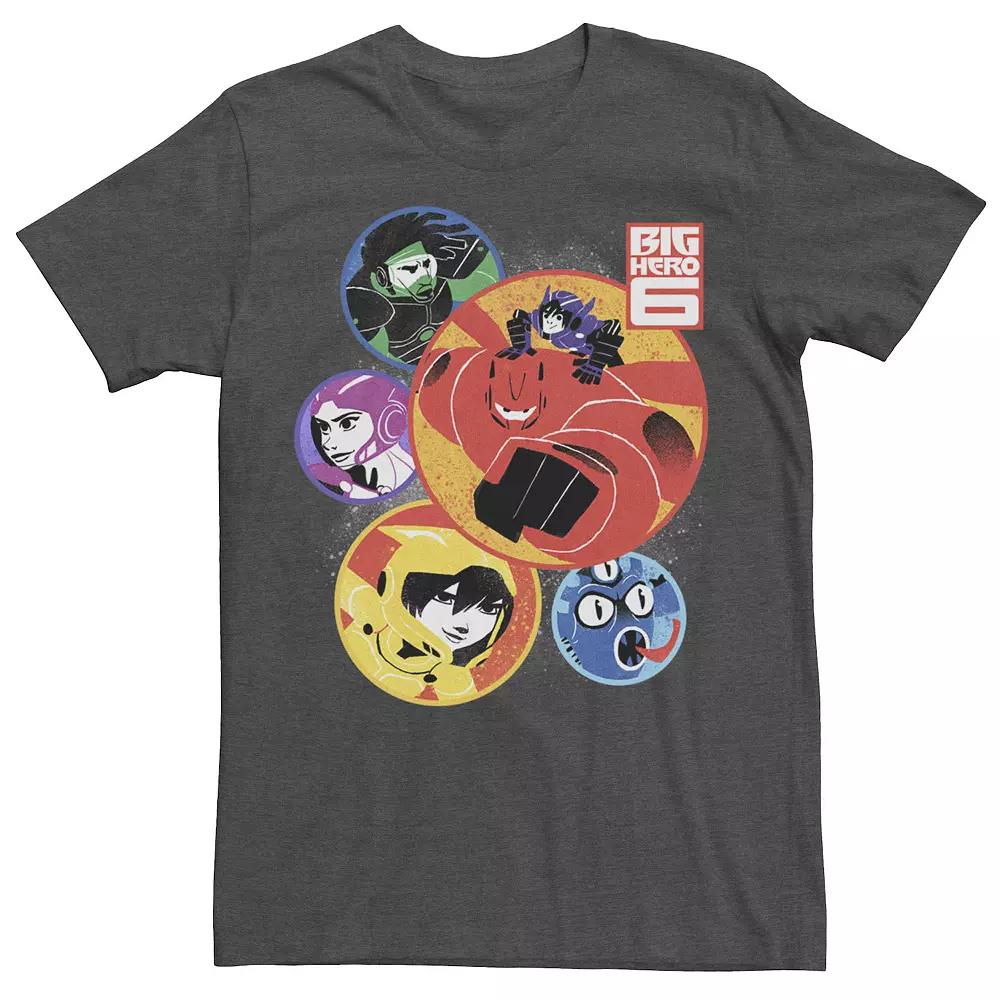 Disney's Big Hero 6 Team In Bubbles Men's Tee, Size: Large, Grey Heather Product Image