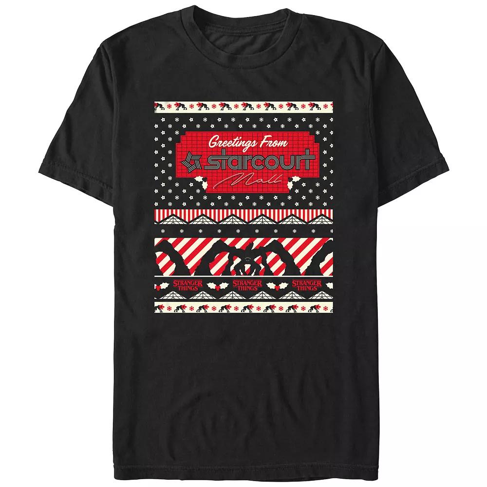 Men's Stranger Things Greetings From Starcourt Mall Graphic Tee, Size: XL, Black Product Image