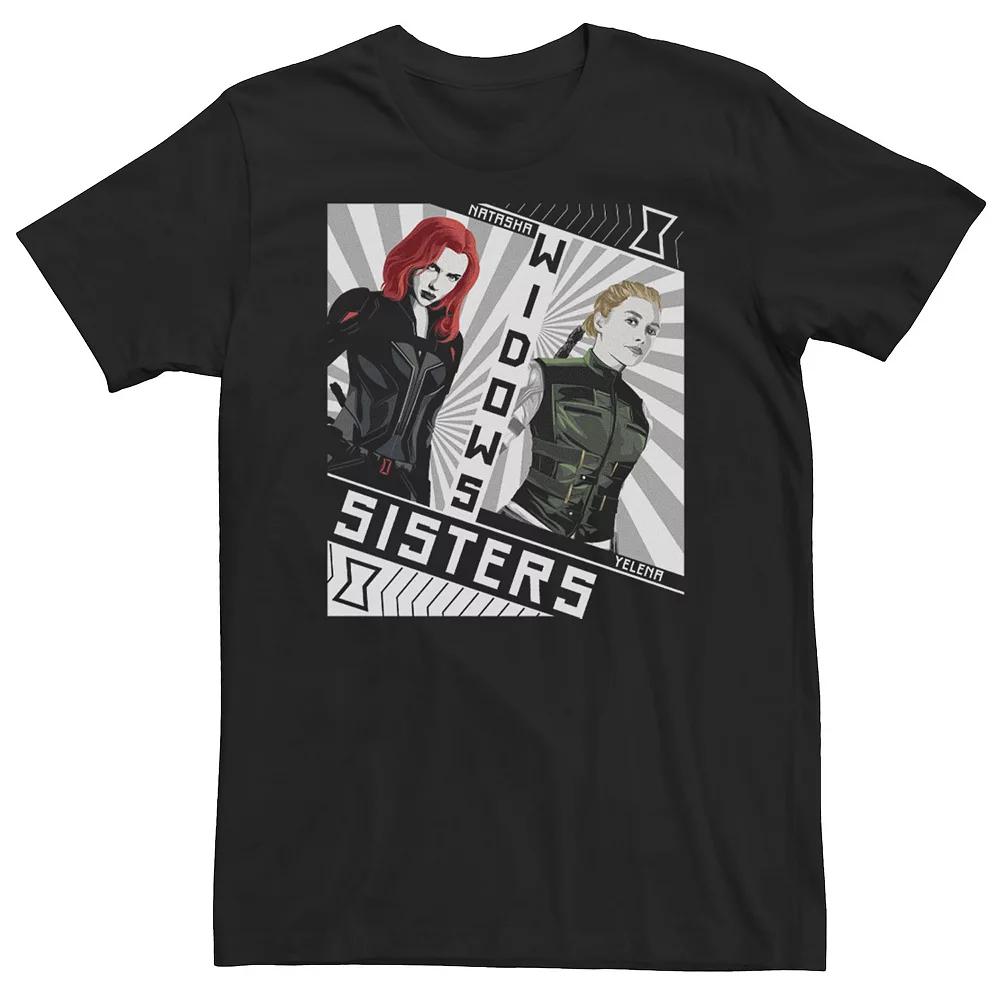 Big & Tall Marvel Black Widow Natasha Yelena Widows Sisters Tee, Men's,  Product Image