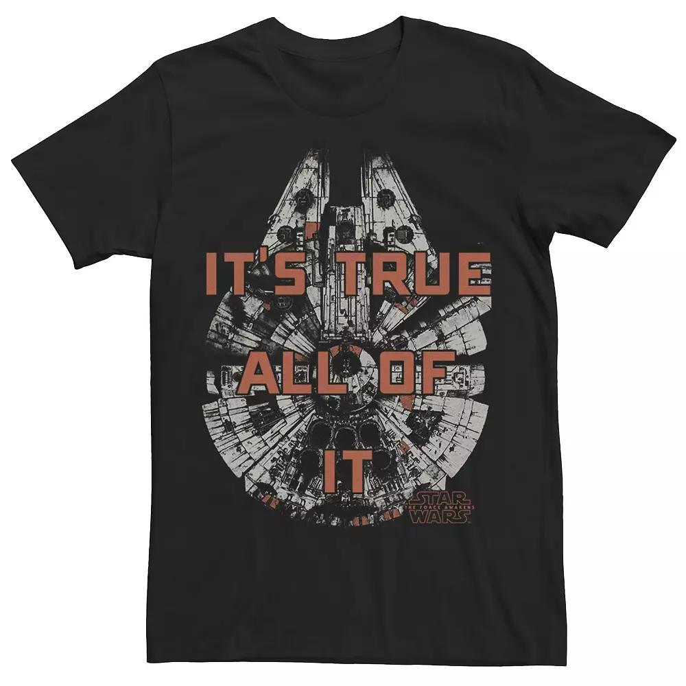 Men's Star Wars The Force Awakens Its True All Of It Millennium Falcon Tee,  Product Image