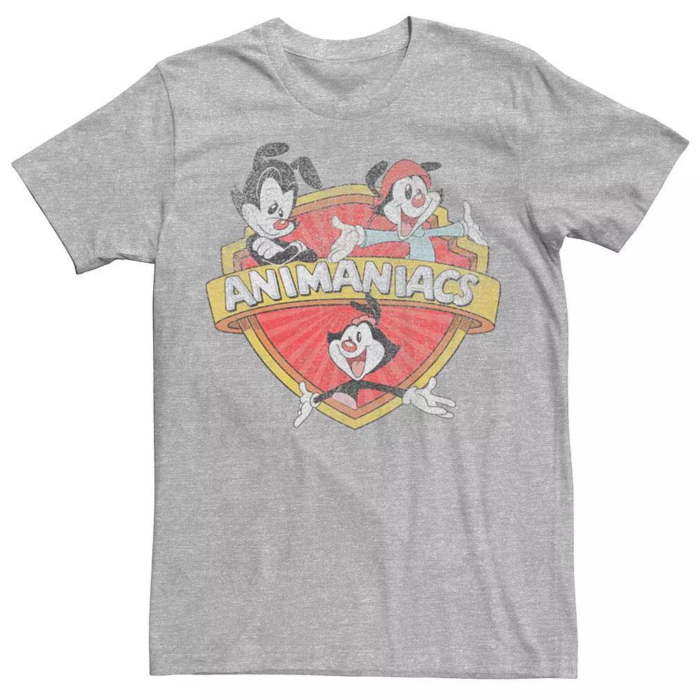 Men's Animaniacs Warner Brothers Logo Tee, Size: Large, Athletic Grey Product Image