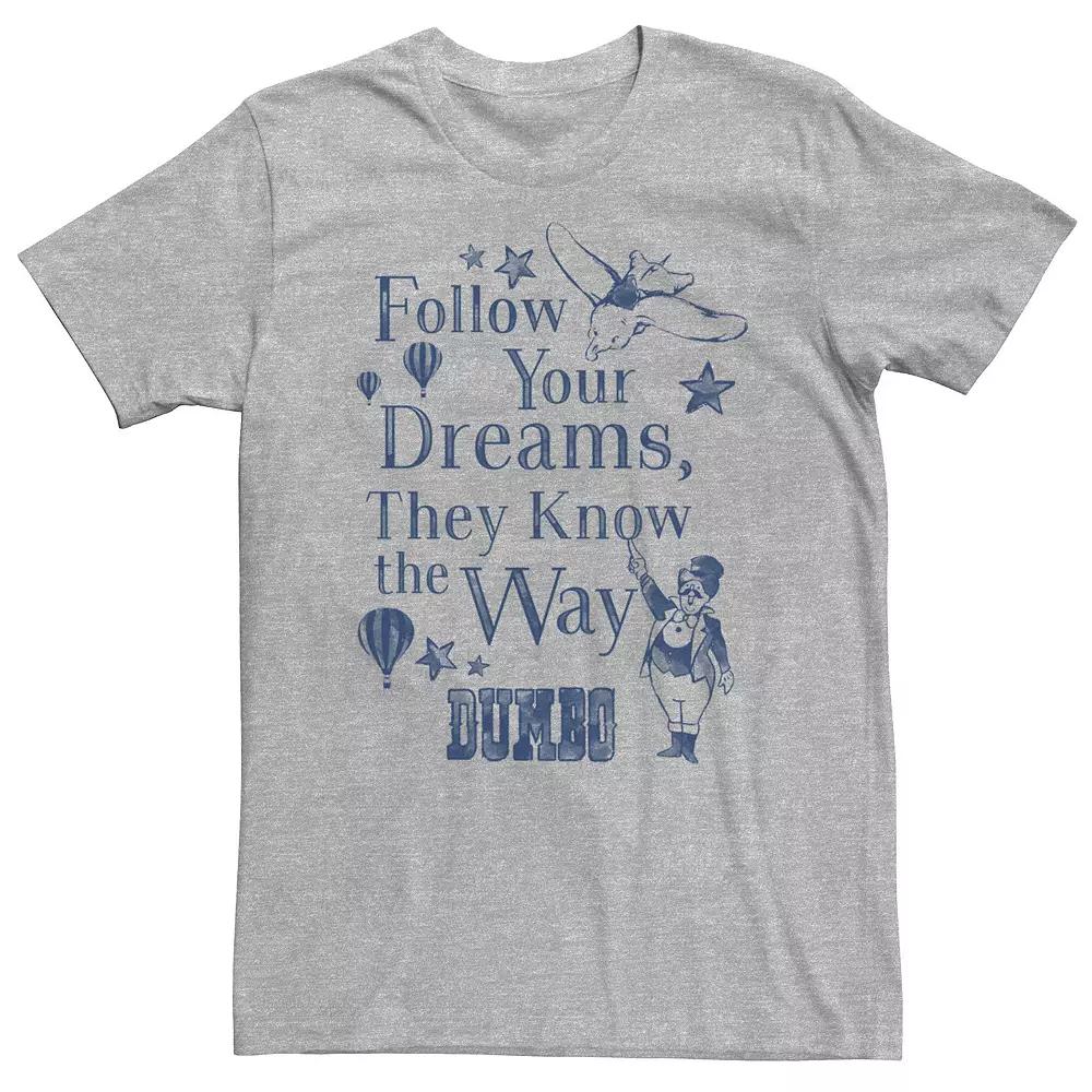Big & Tall Disney Dumbo Follow Your Dreams Vintage Poster Tee, Men's,  Product Image