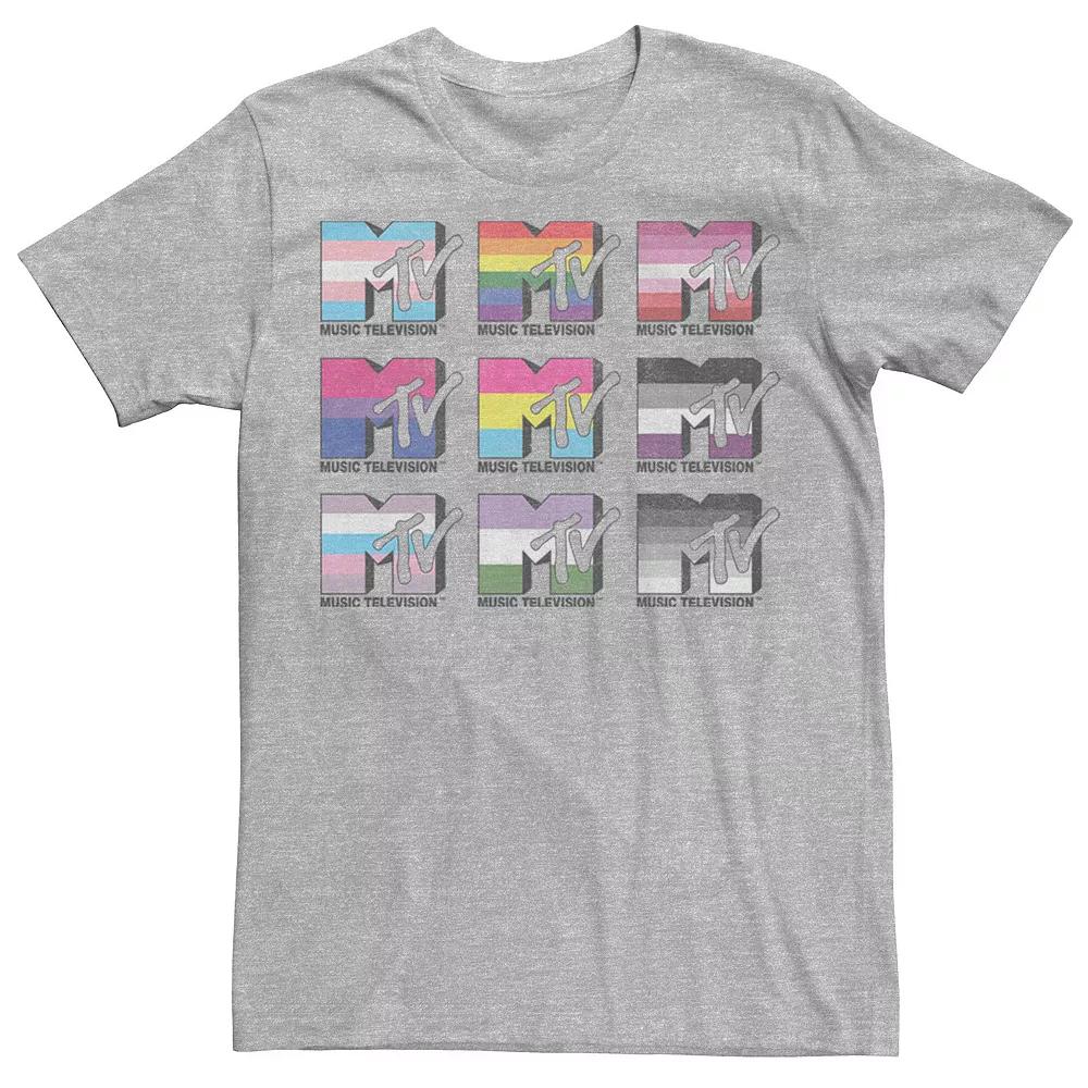 Men's MTV Music Television Pride Flag Logos Tee,  Product Image