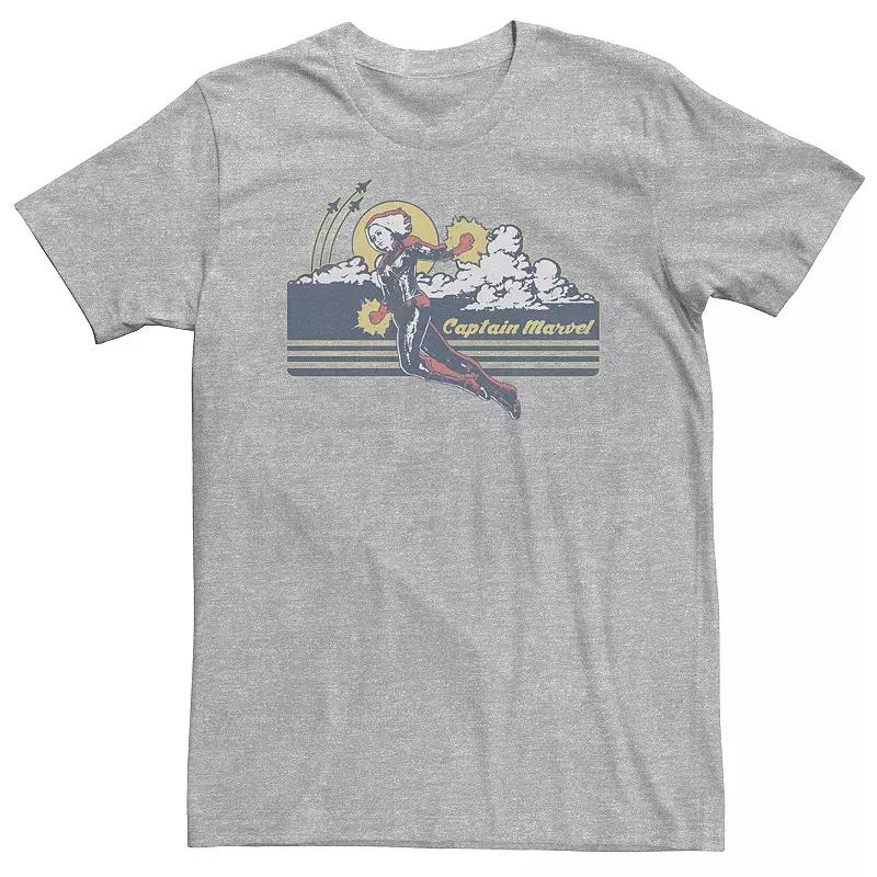 Big & Tall Marvel Captain Marvel Retro Sunset Tee, Men's,  Product Image