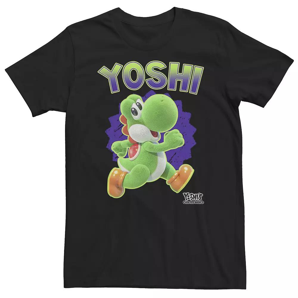 Big & Tall Nintendo Yoshi's Crafted World Side Run Cute Portrait Tee, Men's,  Product Image