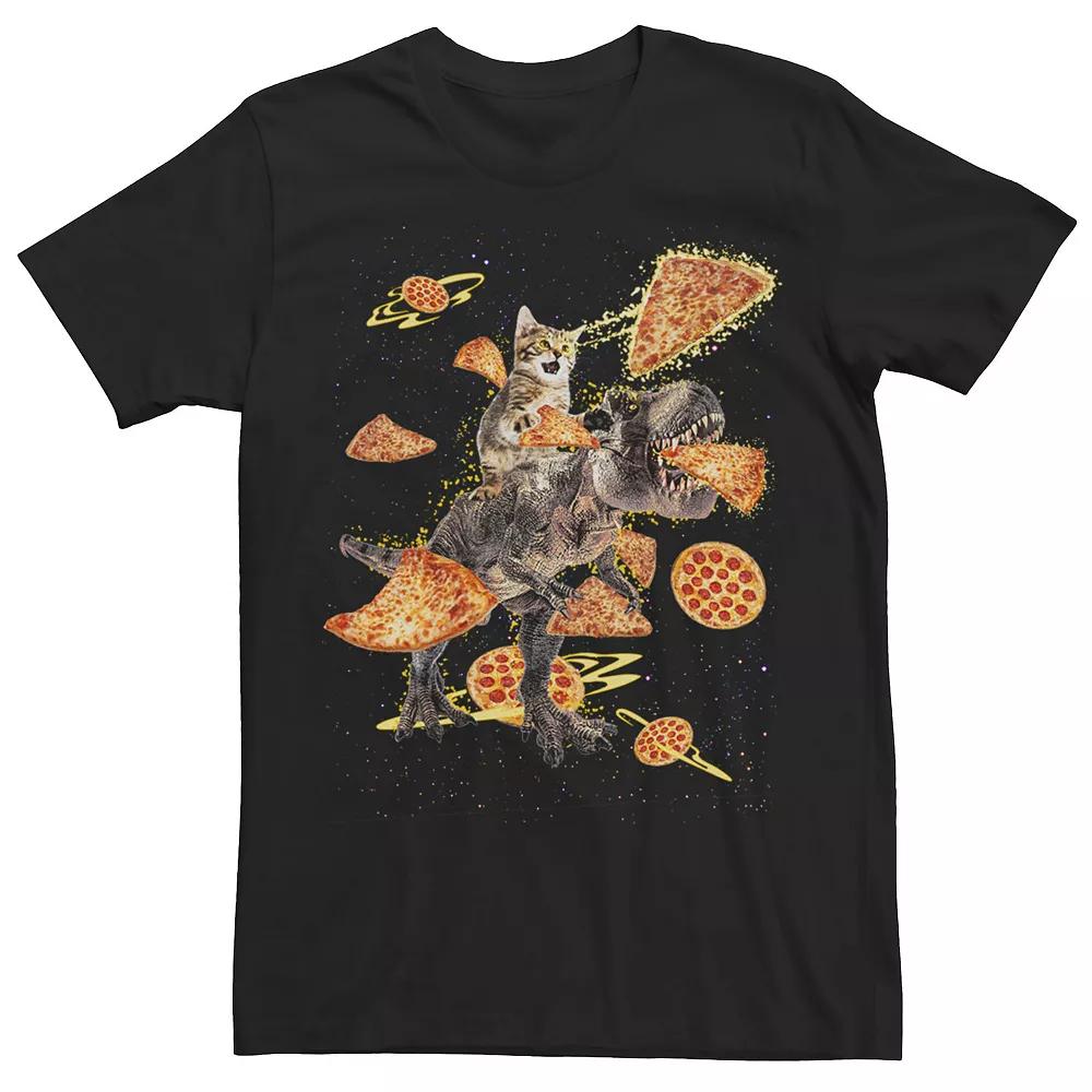 Men's Kitten T-Rex Eating Pizza Product Image