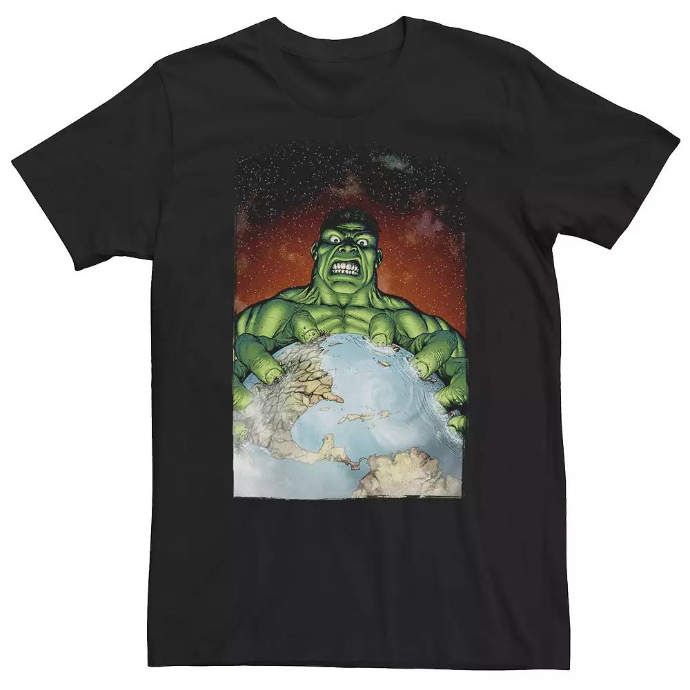 Big & Tall Marvel Hulk Planet Destroyer Earth Grabbing Tee, Men's,  Product Image