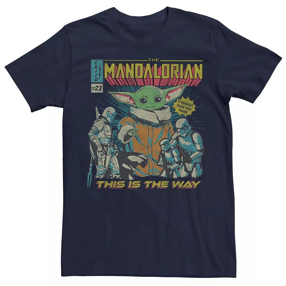 Men's Star Wars The Mandalorioan Child Poster Bolt Grogu Mando Tee,  Product Image