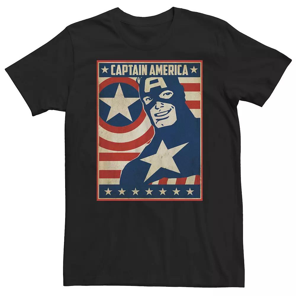 Big & Tall Marvel Captain America Avengers Poster Tee, Men's,  Product Image