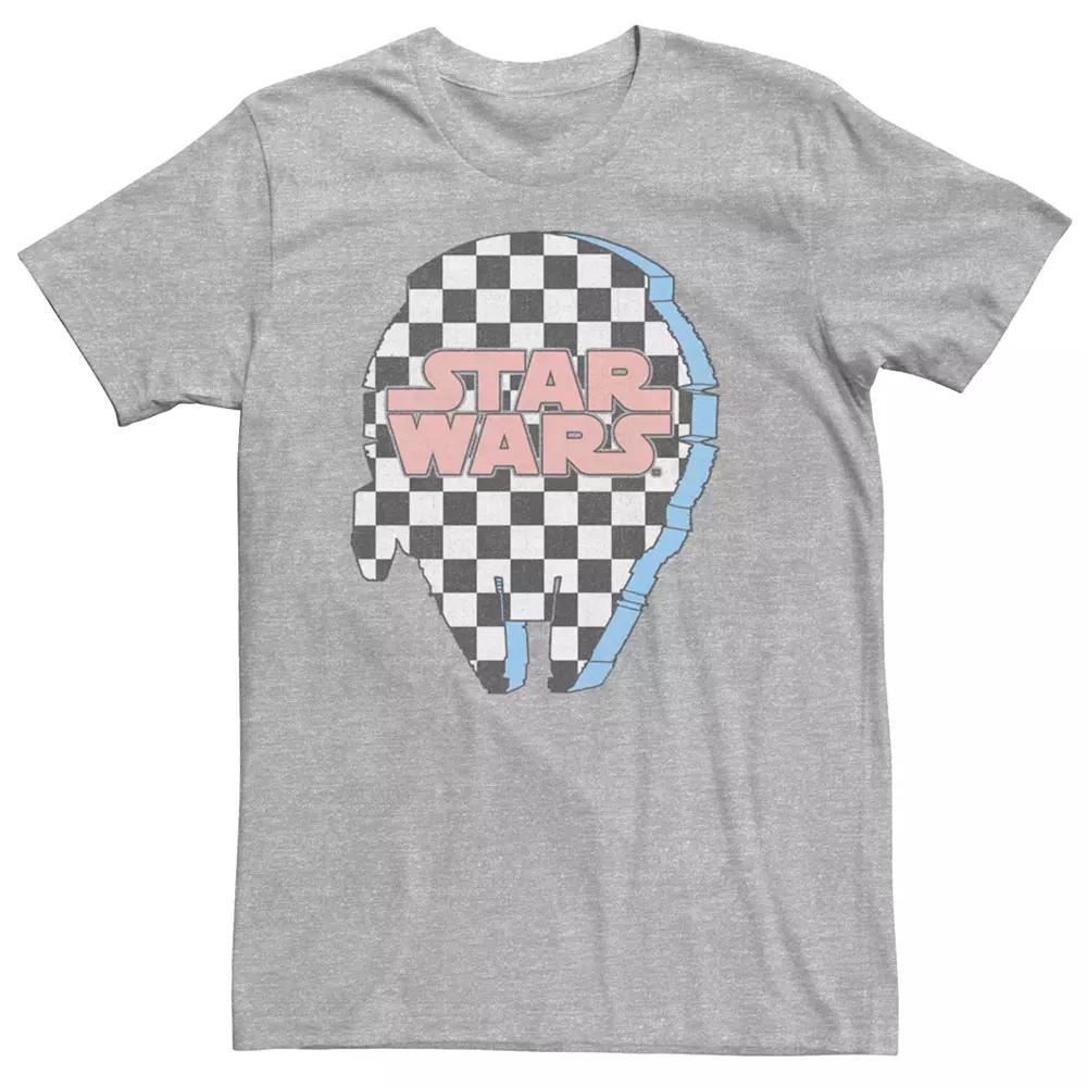 Men's Star Wars Millennium Falcon Checkered Art Fill Tee,  Product Image