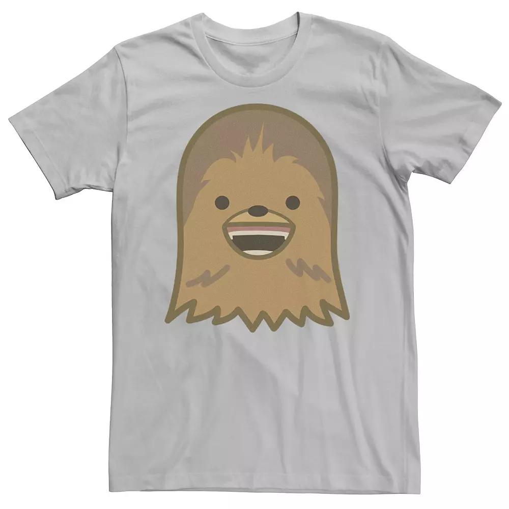 Men's Star Wars Chewbacca Happy Face Flattened Art Tee,  Product Image