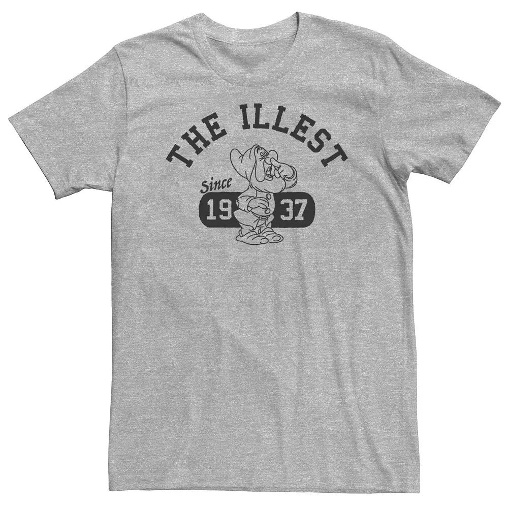 Big & Tall Disney Snow White Sneezy Illest Vintage Tee, Men's, Size: XXL Tall, Athletic Grey Product Image