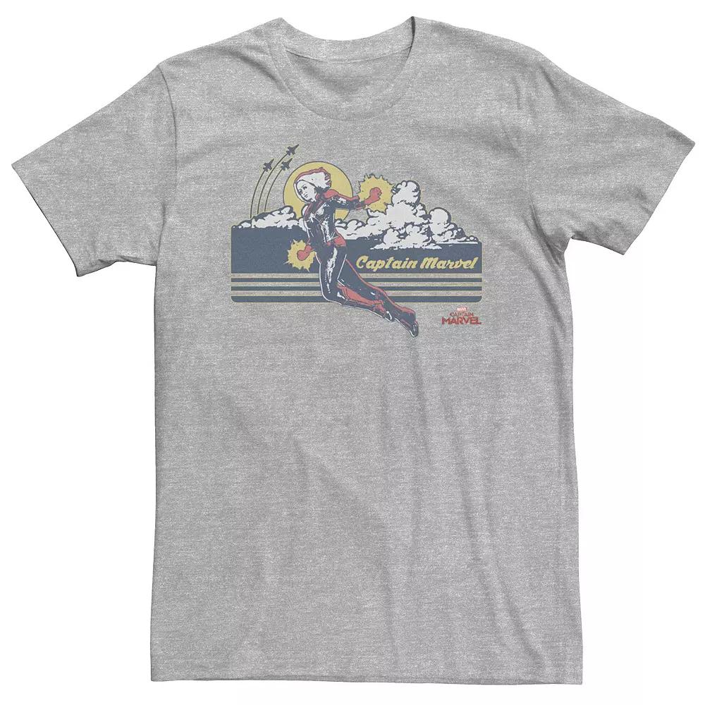 Big & Tall Marvel Captain Marvel Retro Action Pose Tee, Men's,  Product Image