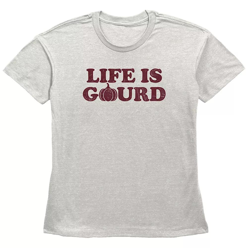 Women's Life Is Gourd Graphic Tee, Size: Small, Oatmeal Product Image