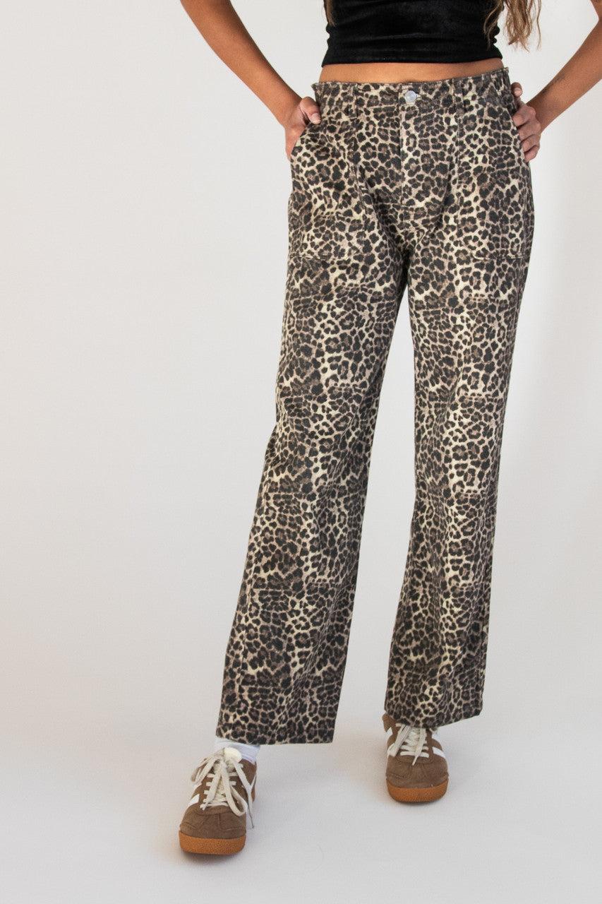 Leopard Print Jeans Product Image