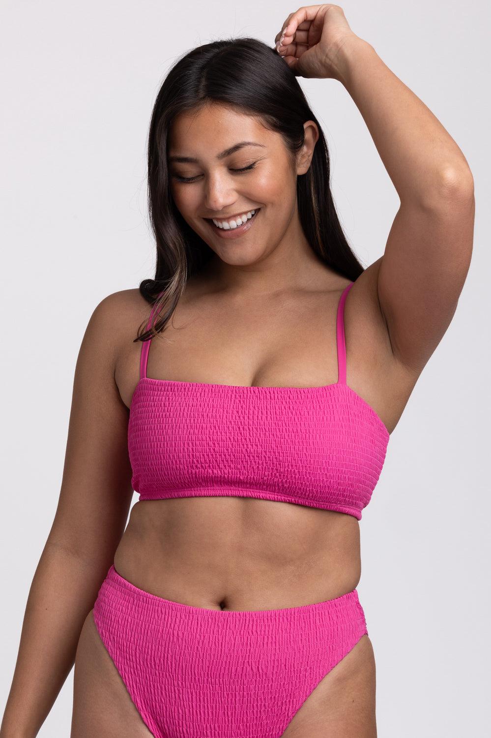 Eva Smocked Bikini Top - Bluewave Female Product Image