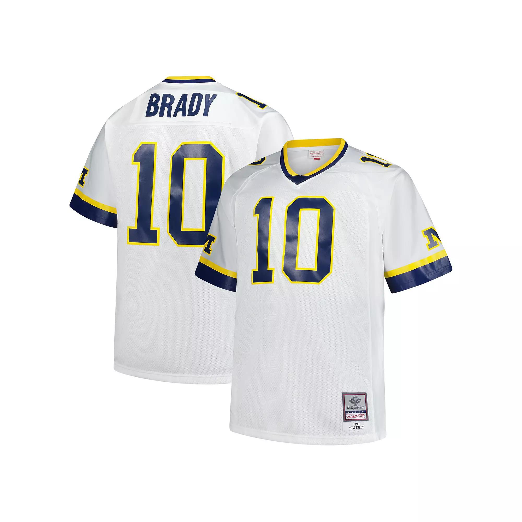 Men's Mitchell & Ness Tom Brady White Michigan Wolverines Legacy Jersey,  Product Image