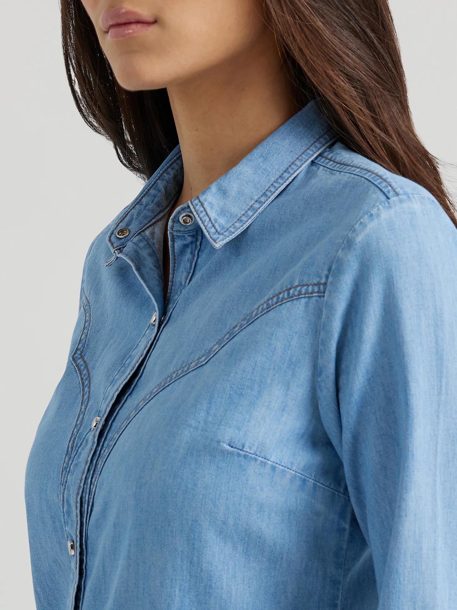 Wrangler® x Yellow Rose by Kendra Scott Denim Shirt | Women's TOPS | Wrangler® Product Image