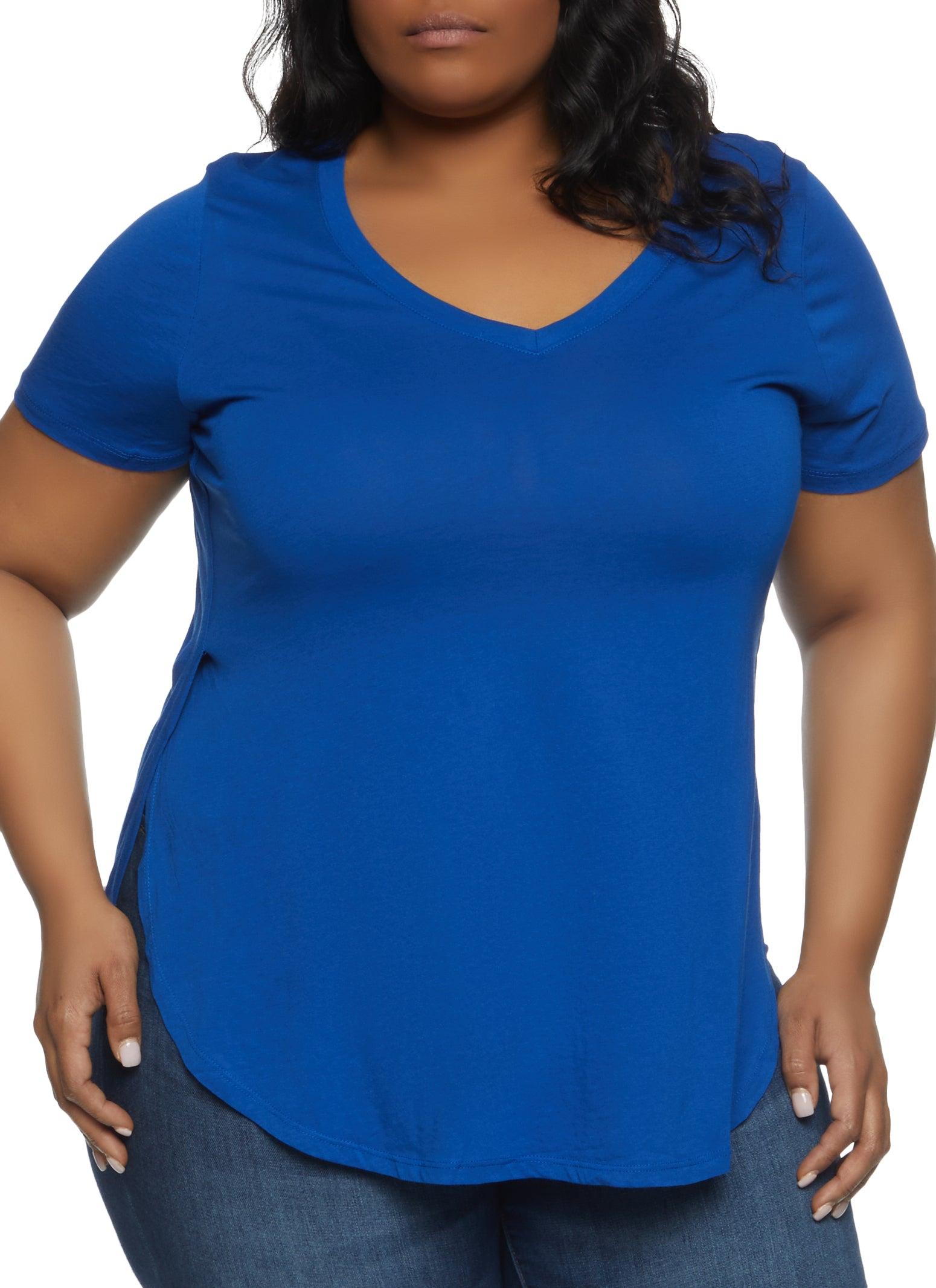 Womens Plus Size Oversized High Low Tee Product Image