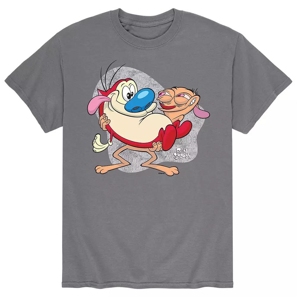Men's Ren & Stimpy Best Buds Holding Ren Tee,  Product Image