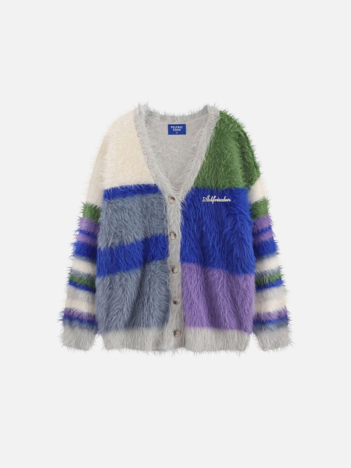 Aelfric Eden Color Block Striped Cardigan Product Image