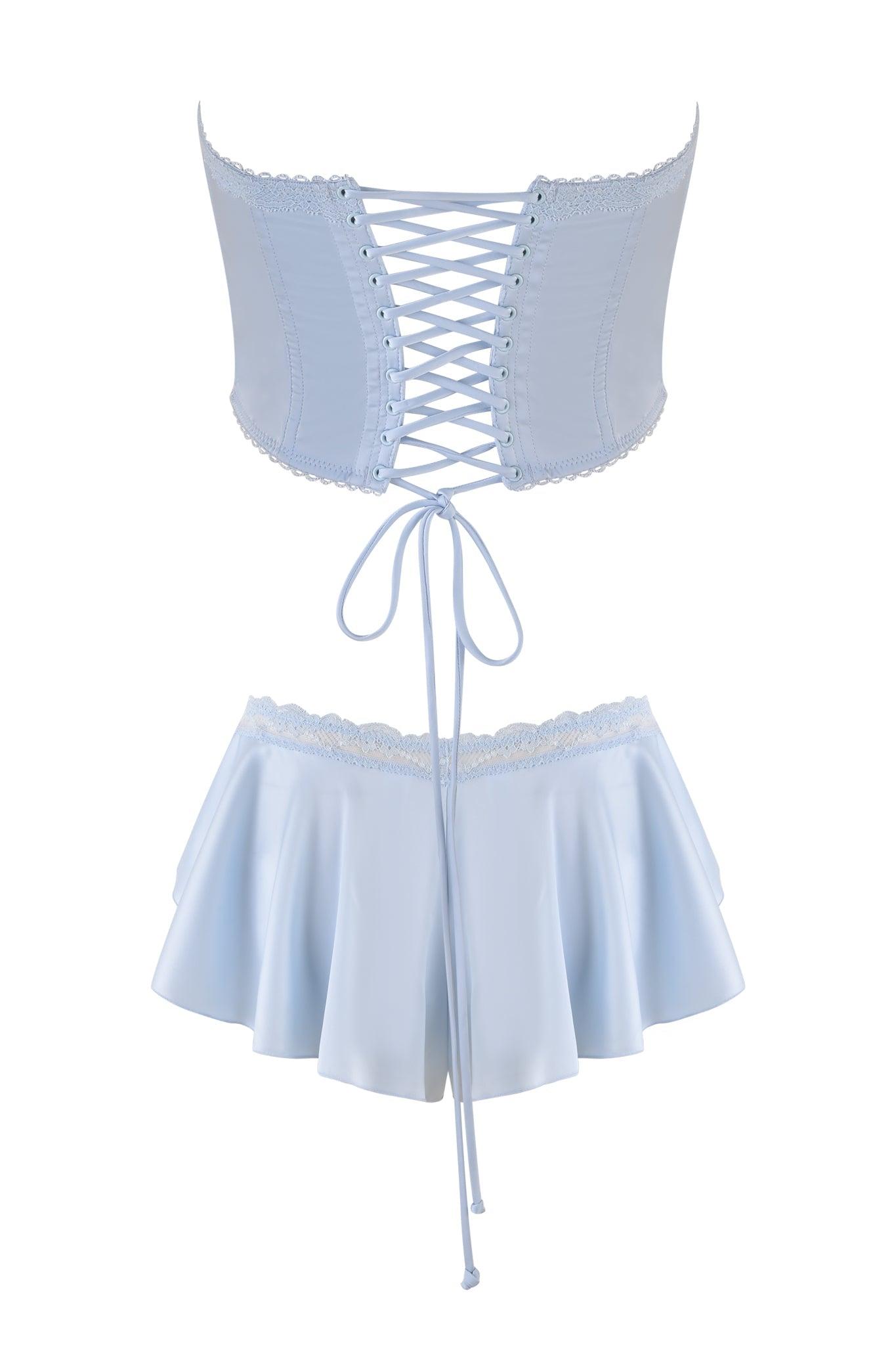BRIDGET BUSTIER SHORT SET - BLUE Product Image