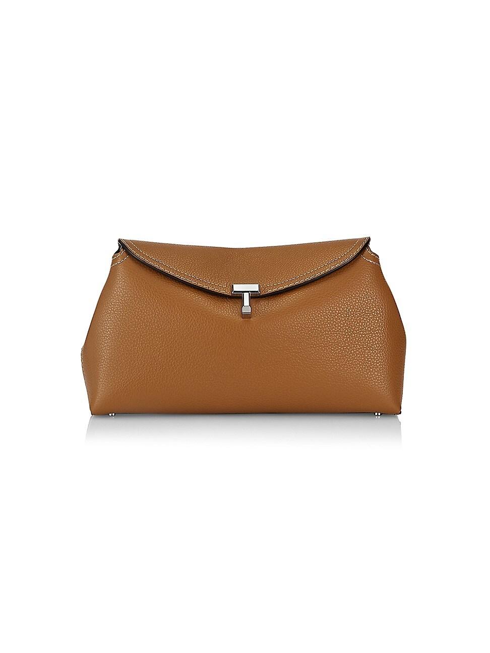 Womens T-Lock Leather Clutch Product Image