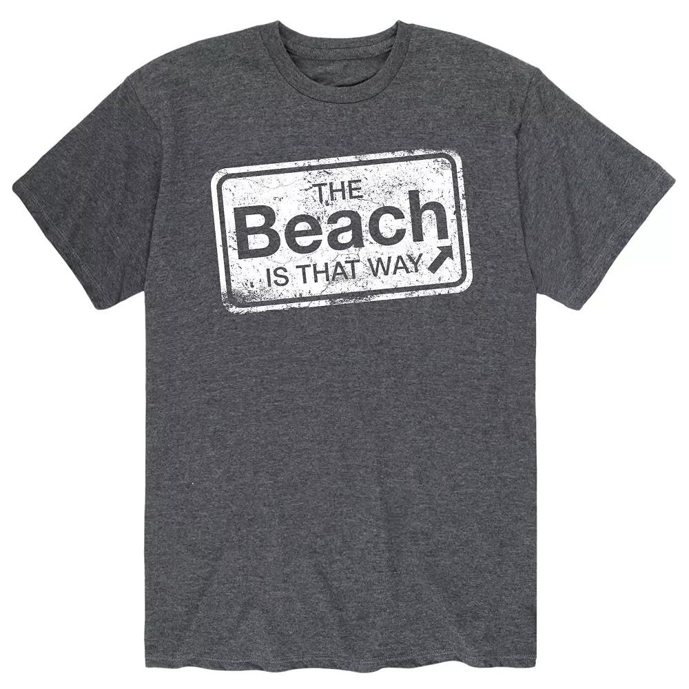 Men's The Beach Is That Way Tee,  Product Image