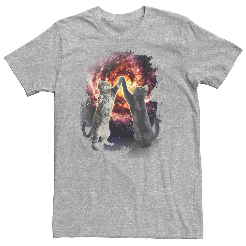 Big & Tall Cats High Five Galaxy Portrait Tee, Men's,  Product Image