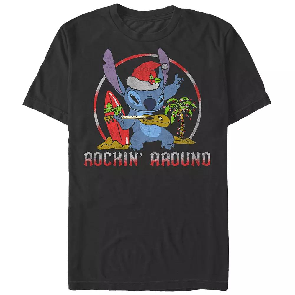 Disney's Lilo & Stitch Rockin' Around Stitch Men's Graphic Tee,  Product Image