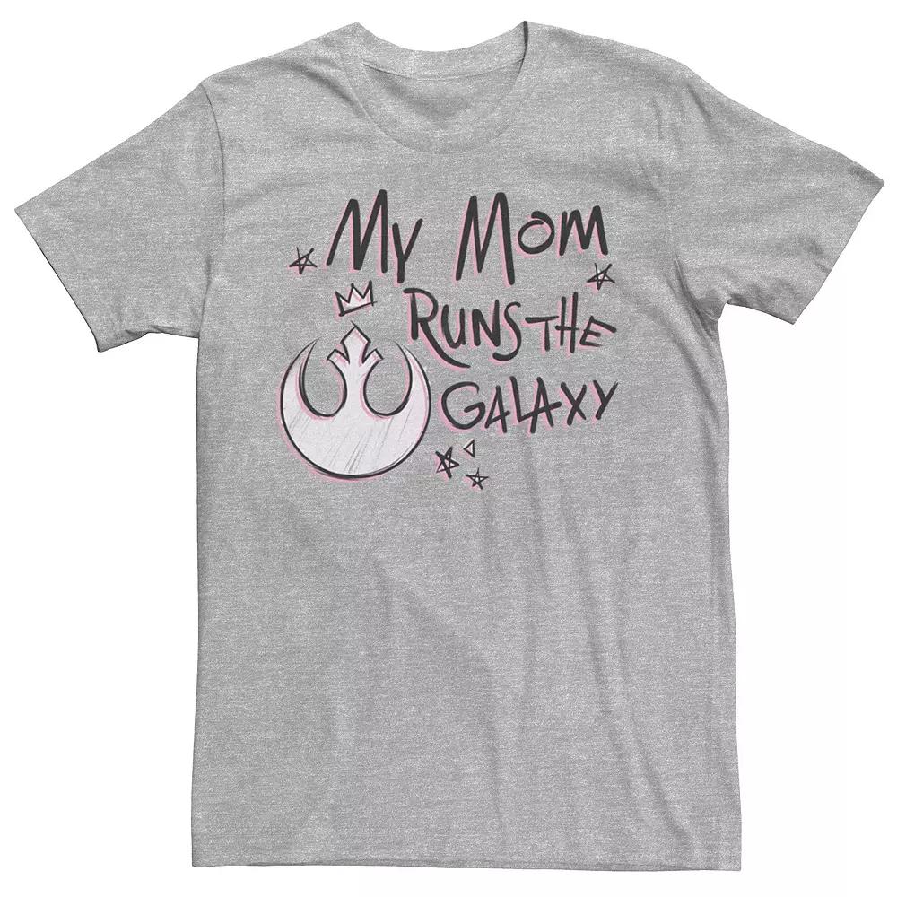 Juniors' Star Wars My Mom Runs The Galaxy Pink Rebel Logo Boyfriend Graphic Tee, Girl's,  Product Image