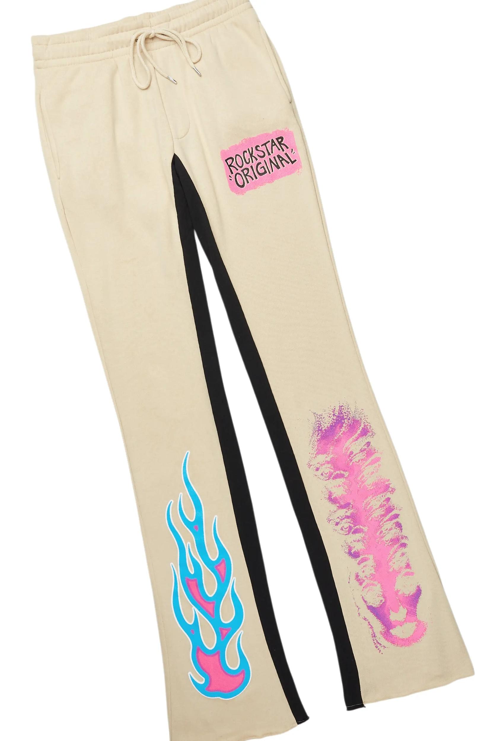 Beno Beige Hoodie/Baggy Track Pant Set Male Product Image